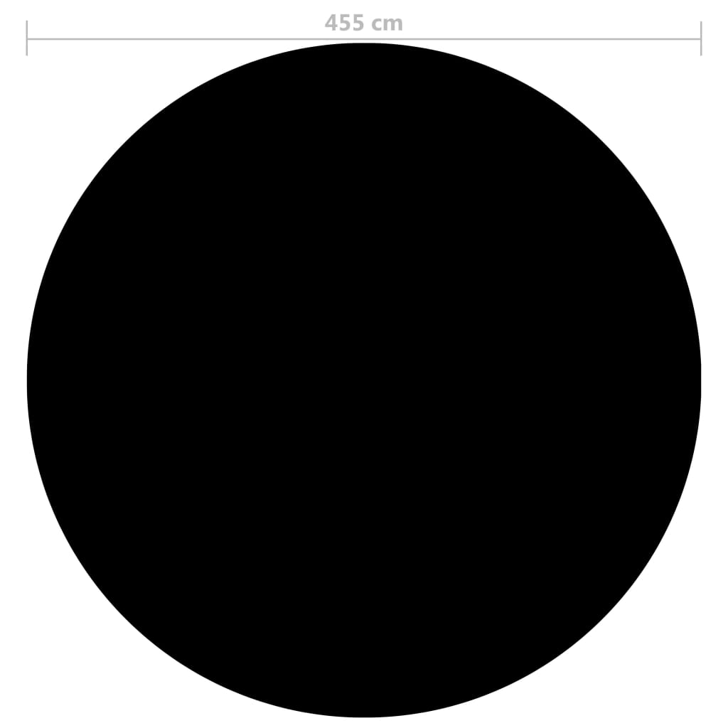 vidaXL Bazénová plachta, čierna 455 cm, PE