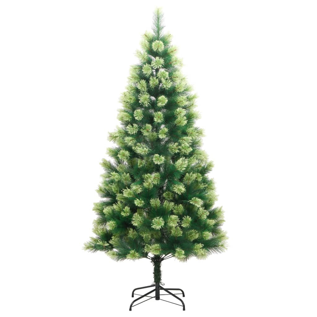 vidaXL Umelý výklopný vianočný stromček 150 LED a sada gúľ 120 cm