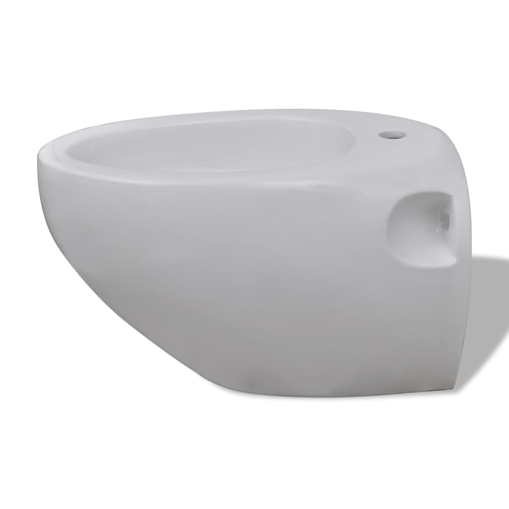 Set biele keramické závesné WC s bidetom