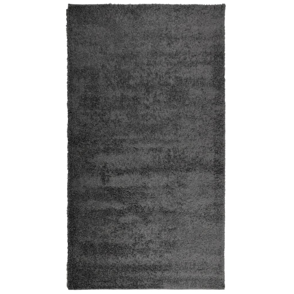 vidaXL Chlpatý koberec s vysokým vlasom moderný antracitový 60x110 cm
