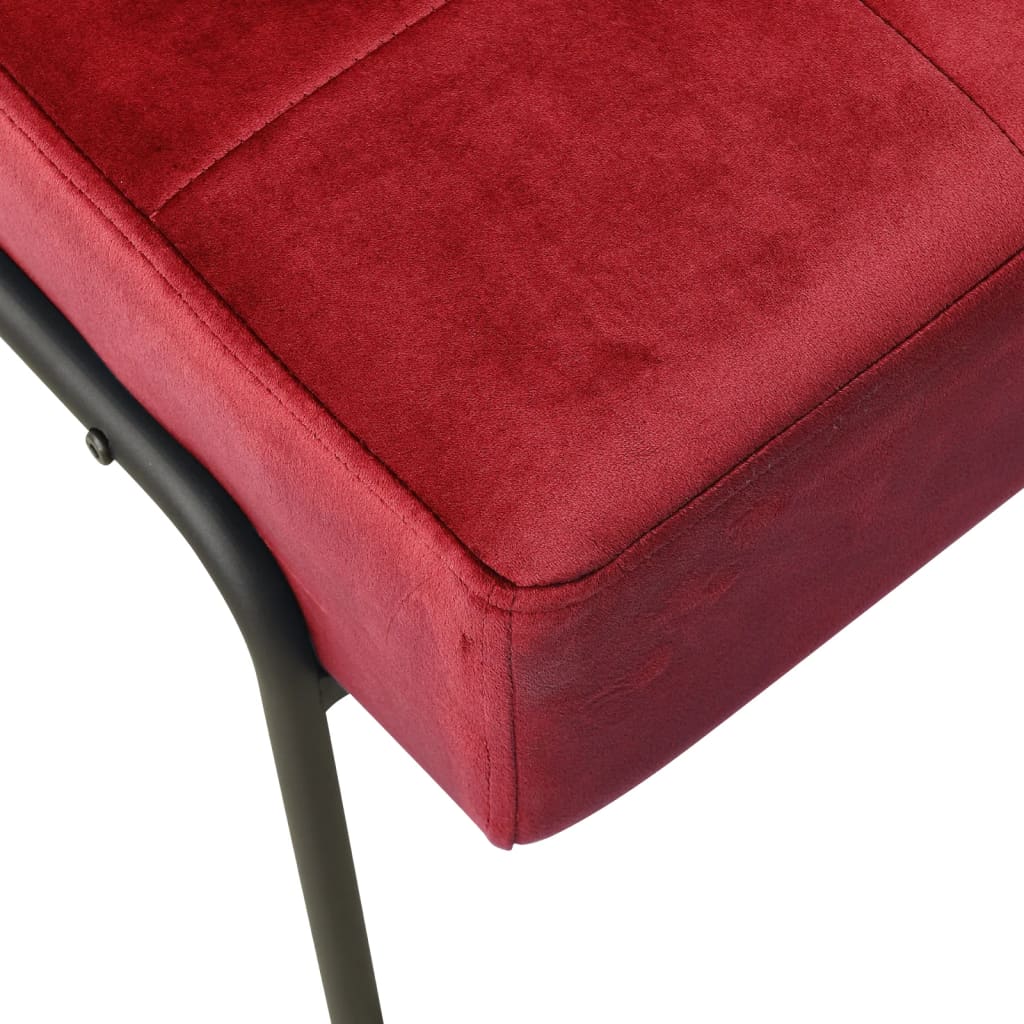 vidaXL Relaxačná stolička 65x79x87 cm vínovo-červená zamatová