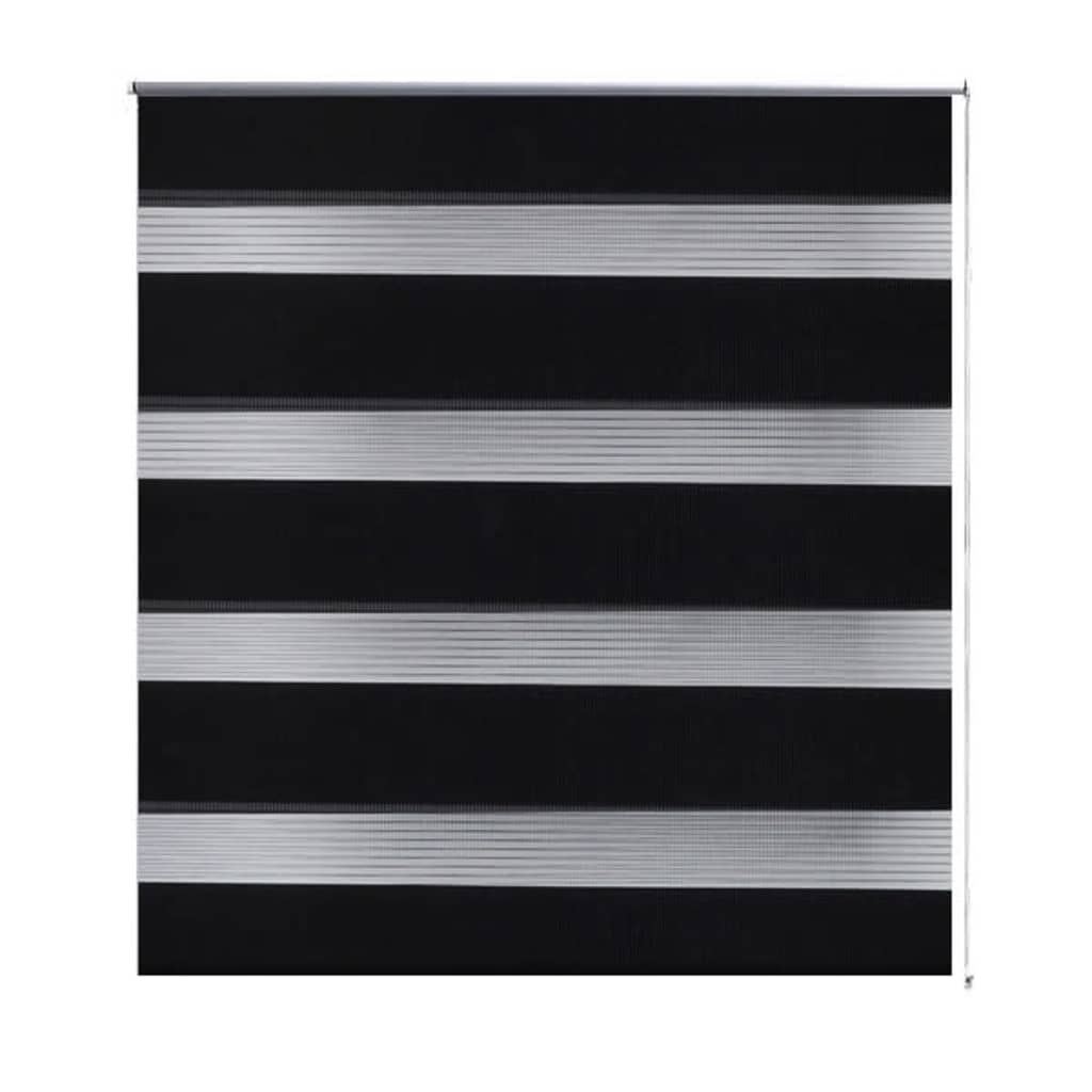 Roleta vzor zebra, 140 x 175 cm, čierna