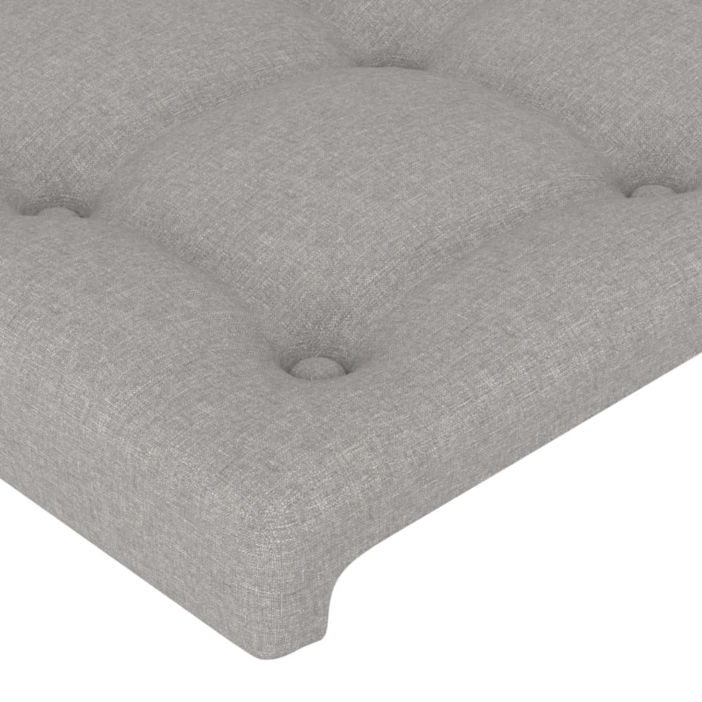 vidaXL Čelo postele so záhybmi bledosivé 83x16x118/128 cm látka
