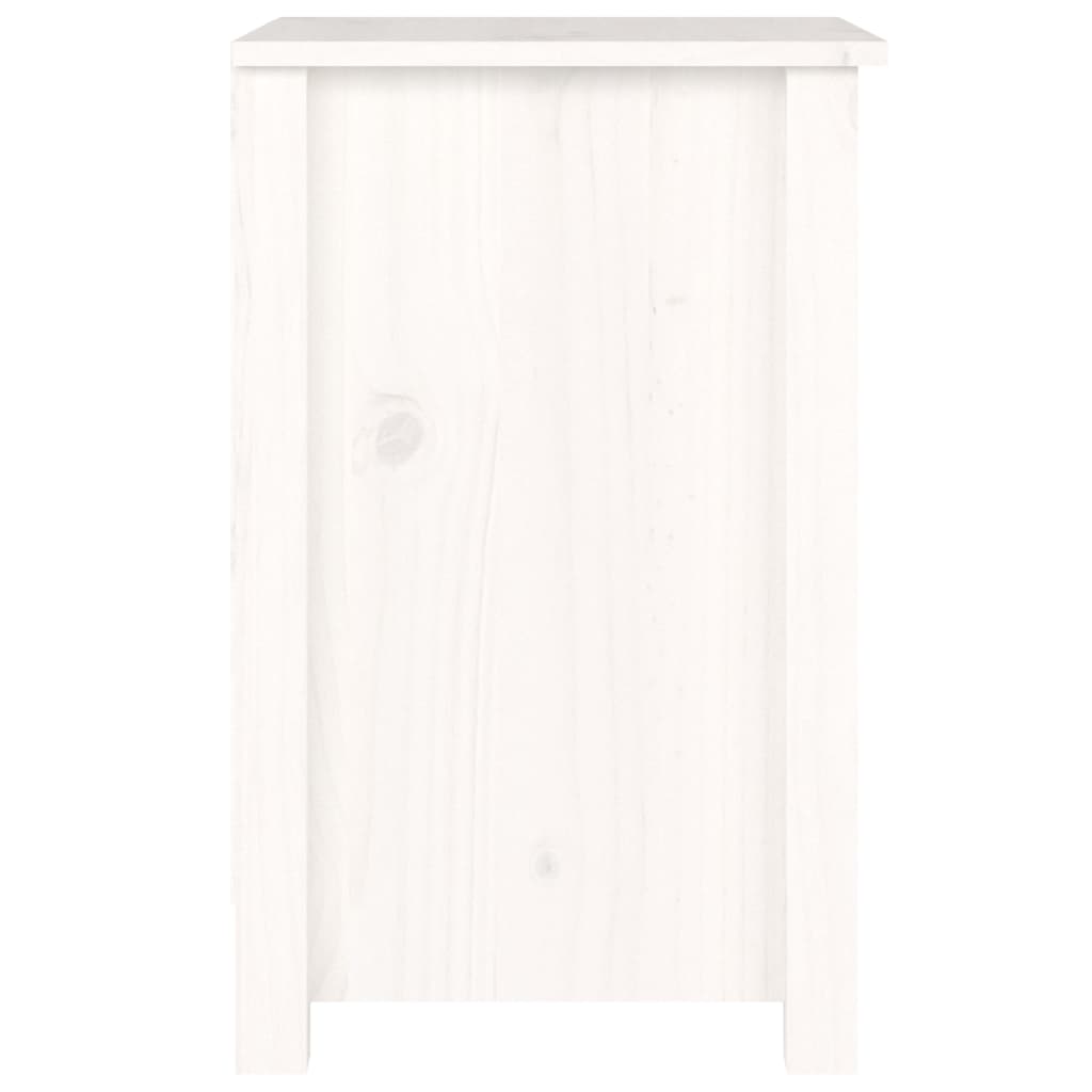 vidaXL Nočný stolík biely 40x35x55 cm borovicový masív