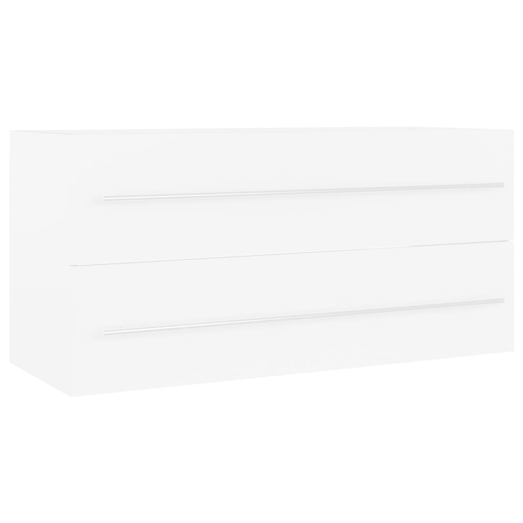 vidaXL 2-dielna súprava kúpeľňového nábytku biela drevotrieska