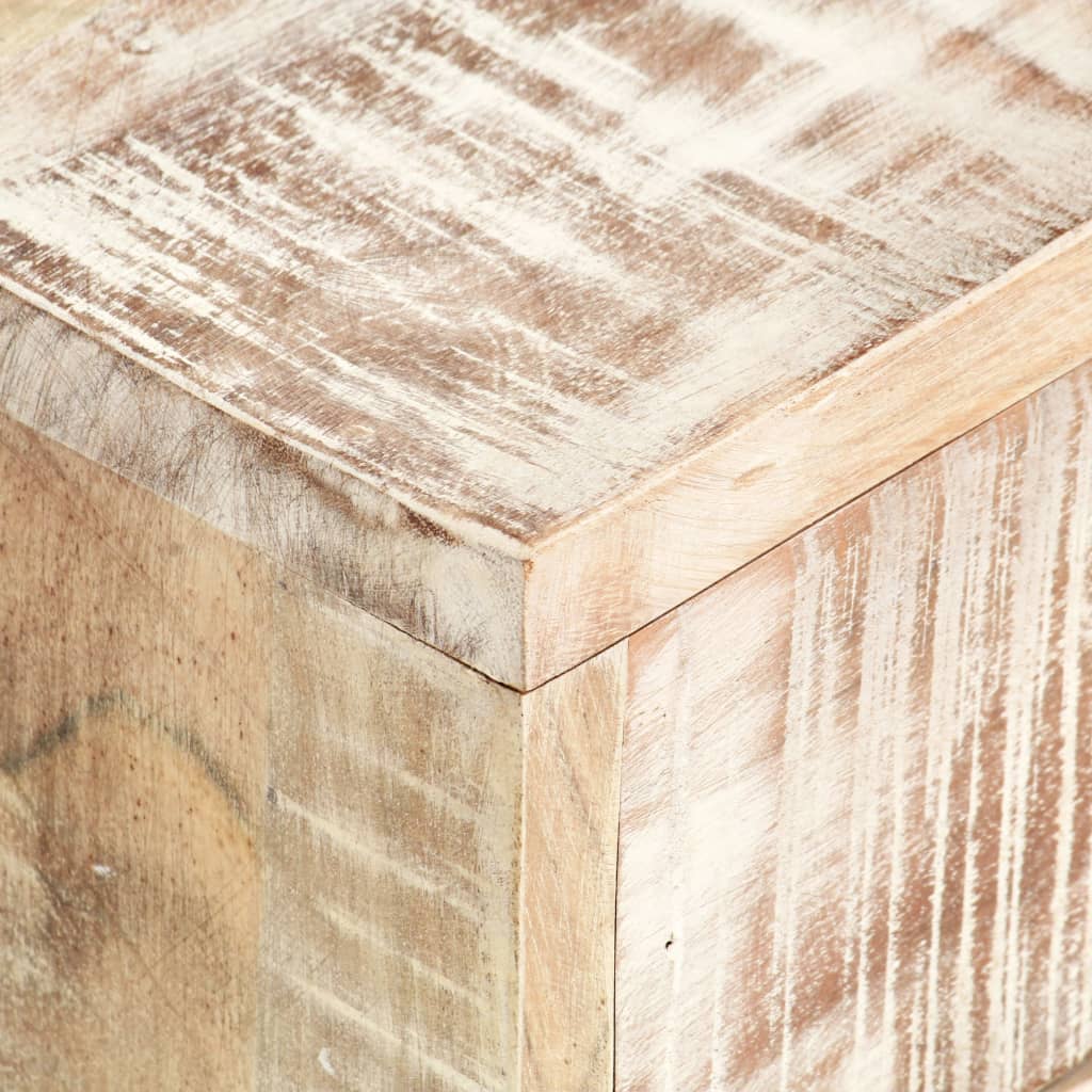 vidaXL Konferenčný stolík biely 117x50x30 cm masívne akáciové drevo