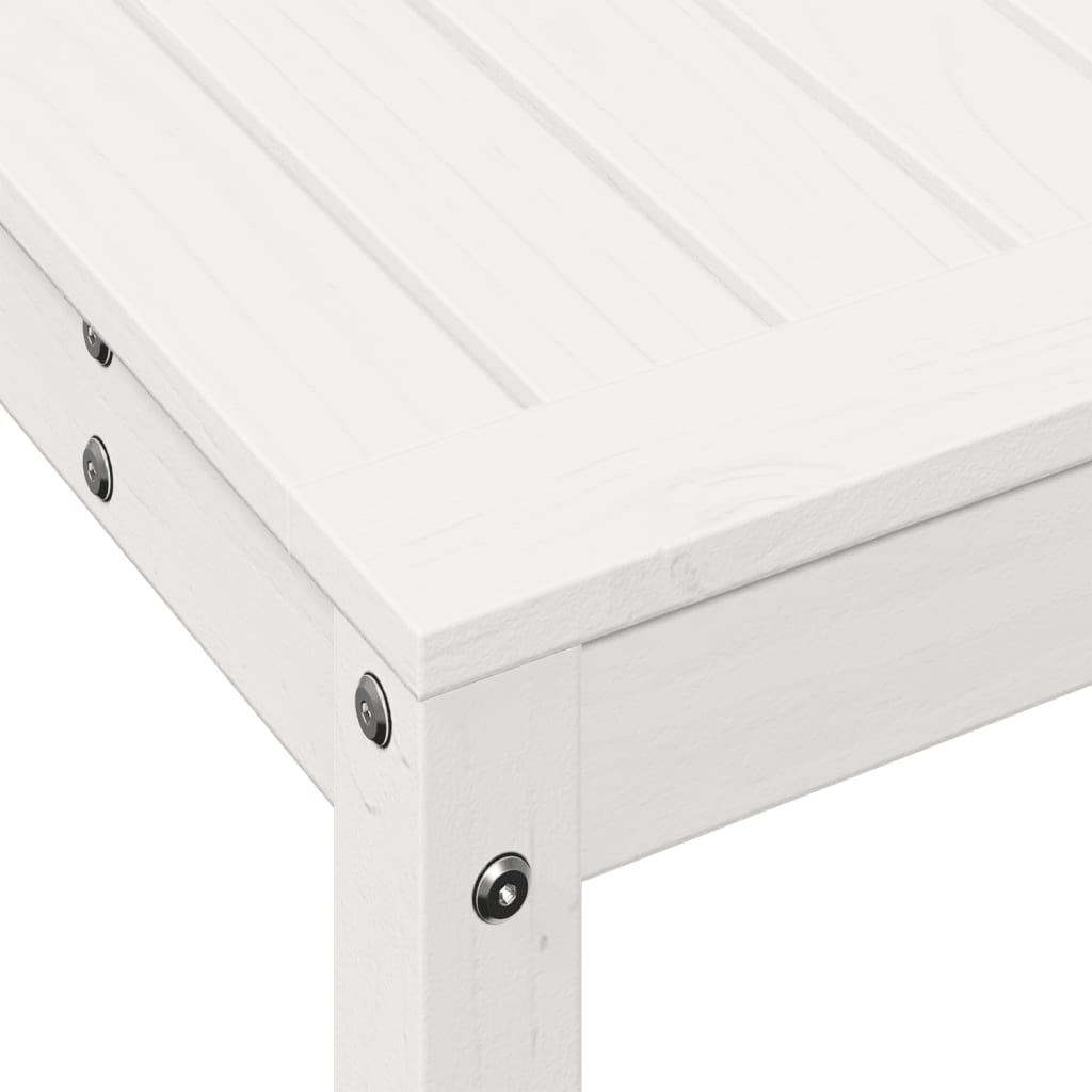 vidaXL Stôl na presádzanie s policou biely 108x35x75 cm borovica