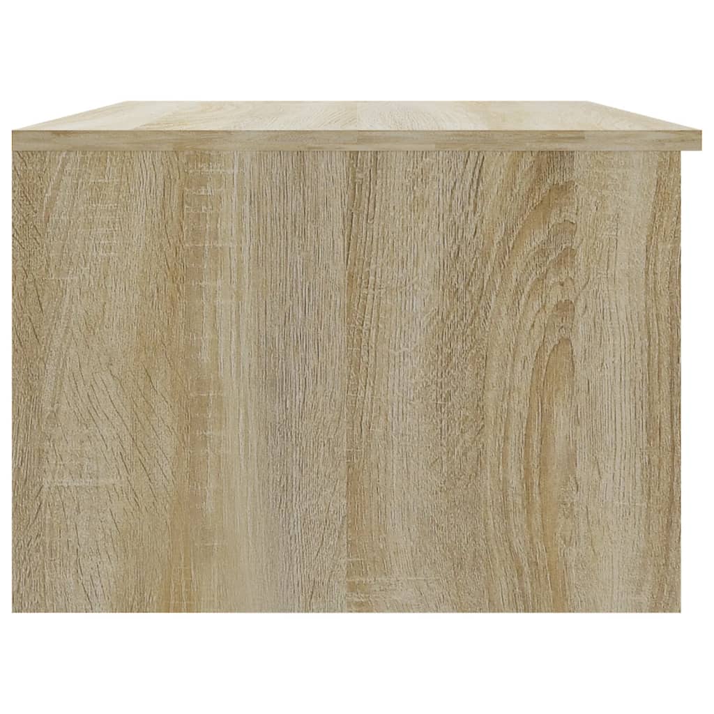 vidaXL Konferenčný stolík biely a sonoma 50x50x36 cm spracované drevo