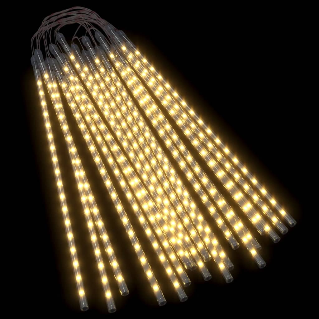 vidaXL Svetlá meteor 20 ks 50cm teplé biele 720 LED vnútorné vonkajšie