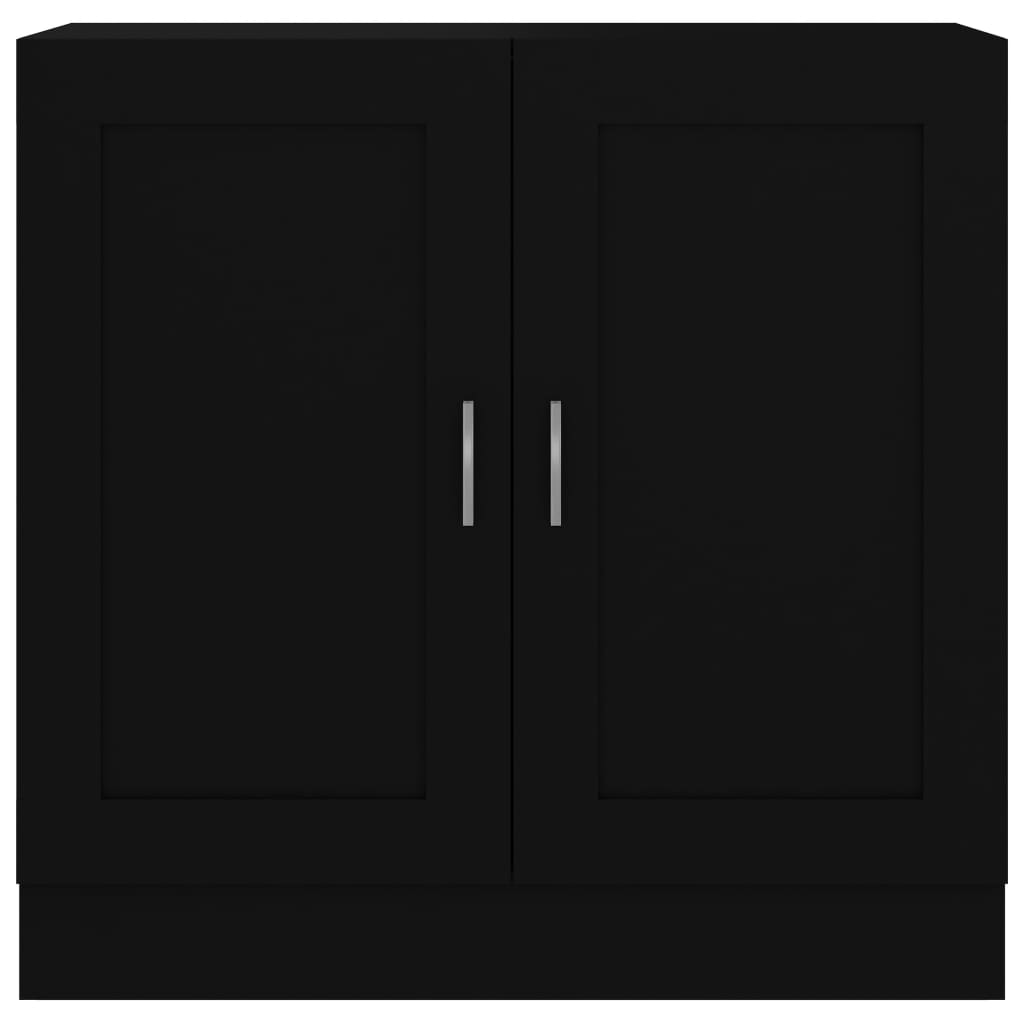 vidaXL Knižnica, čierna 82,5x30,5x80 cm, kompozitné drevo