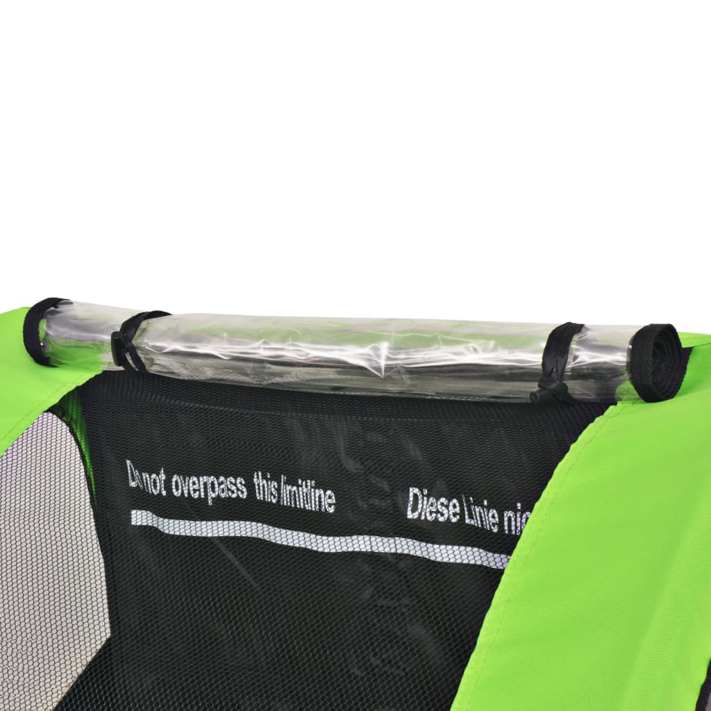 vidaXL Detský cyklovozík, šedo-zelený, 30 kg