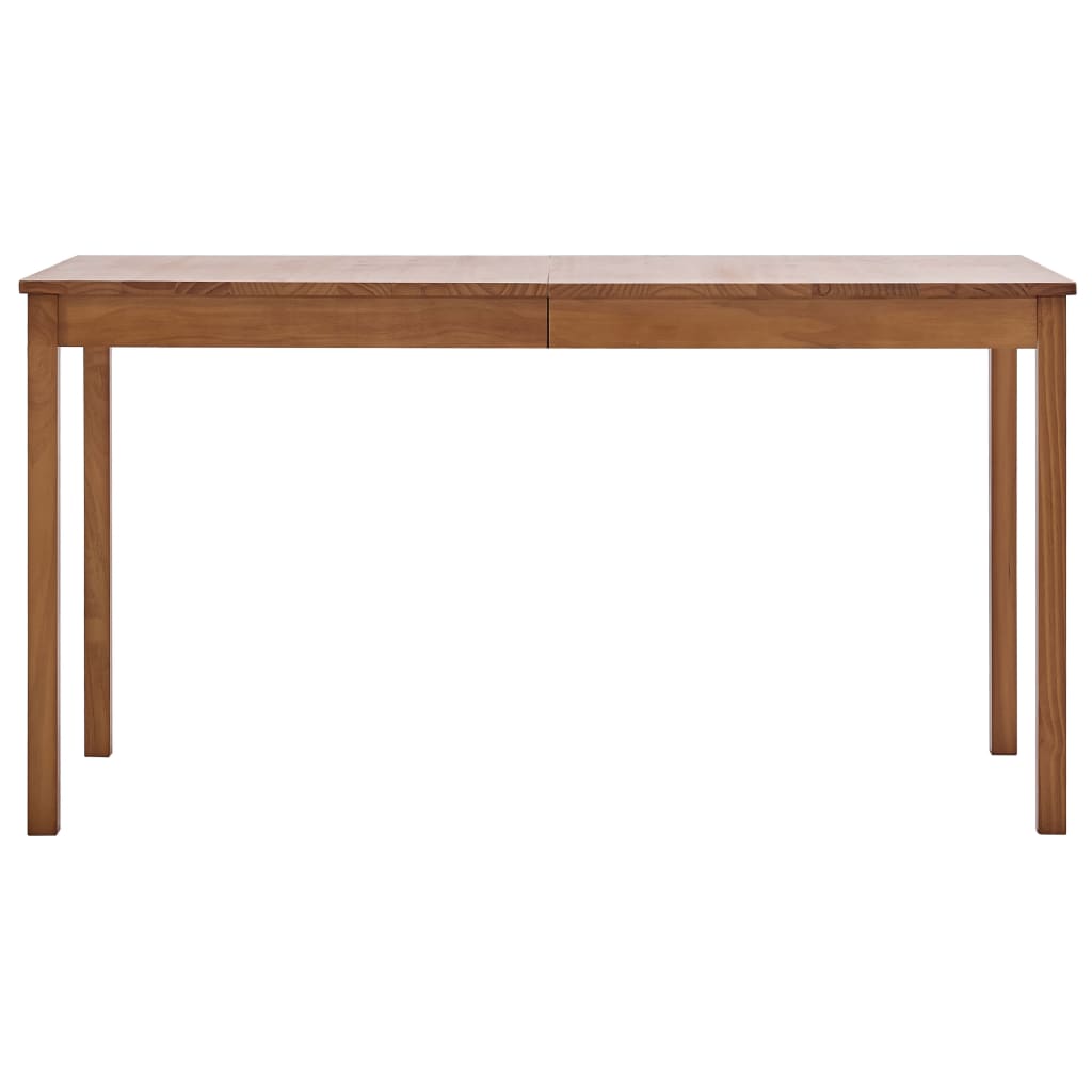vidaXL Jedálenský stôl, medovo hnedý 140x70x73 cm, borovicové drevo