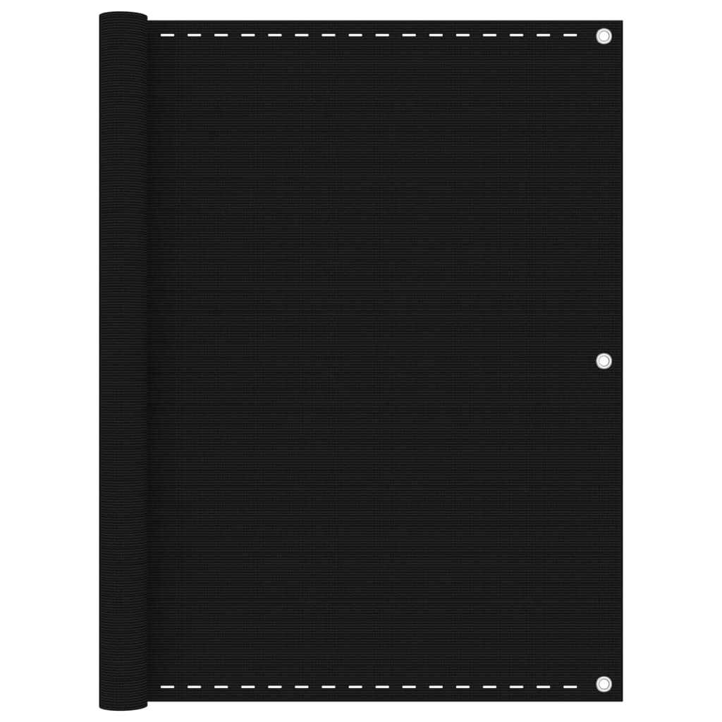 vidaXL Balkónová markíza čierna 120x500 cm HDPE