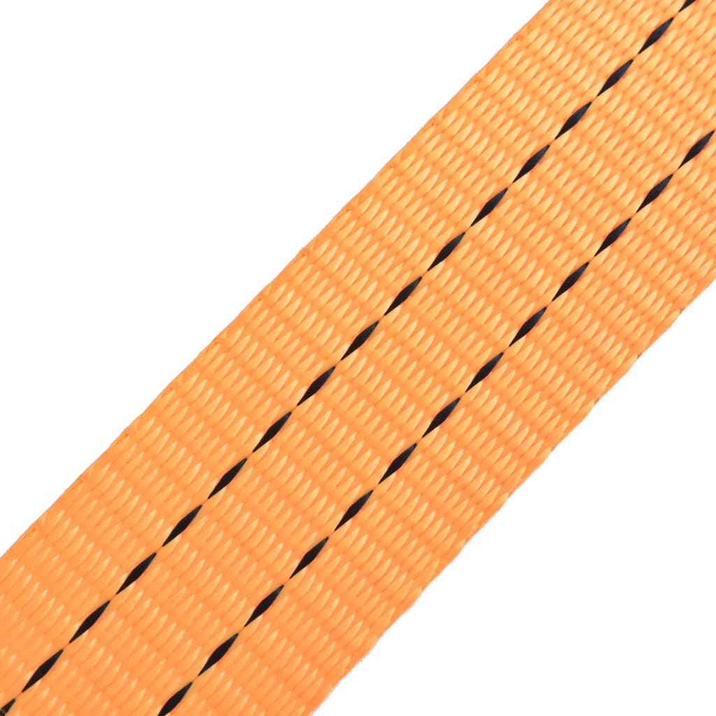 vidaXL Upínacie popruhy s račňou 4 ks, 1 tona, 6mx38mm, oranžové