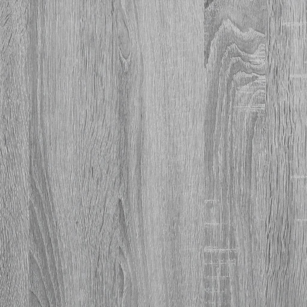 vidaXL Knižnica, sivá sonoma 100x26x180 cm, kompozitné drevo a kov
