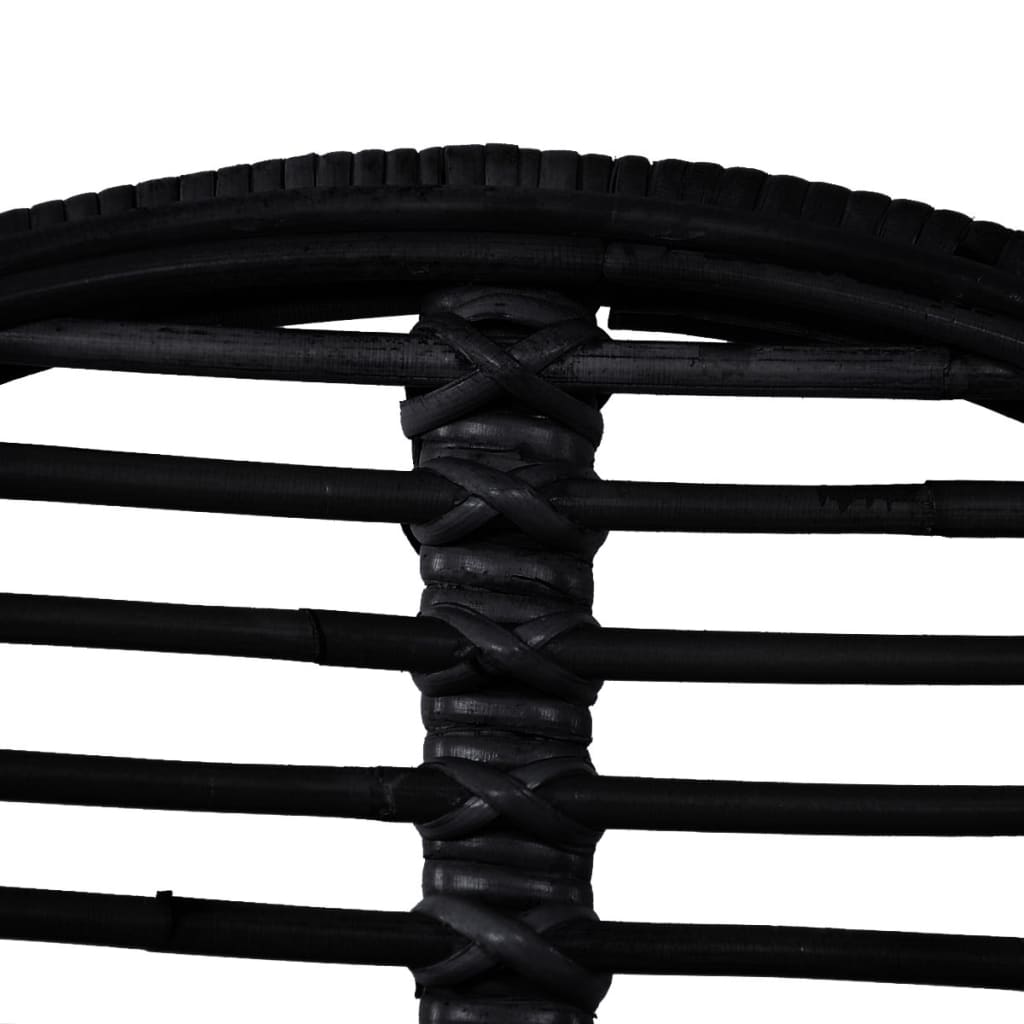 vidaXL Jedálenské stoličky 4 ks, čierne, prírodný ratan