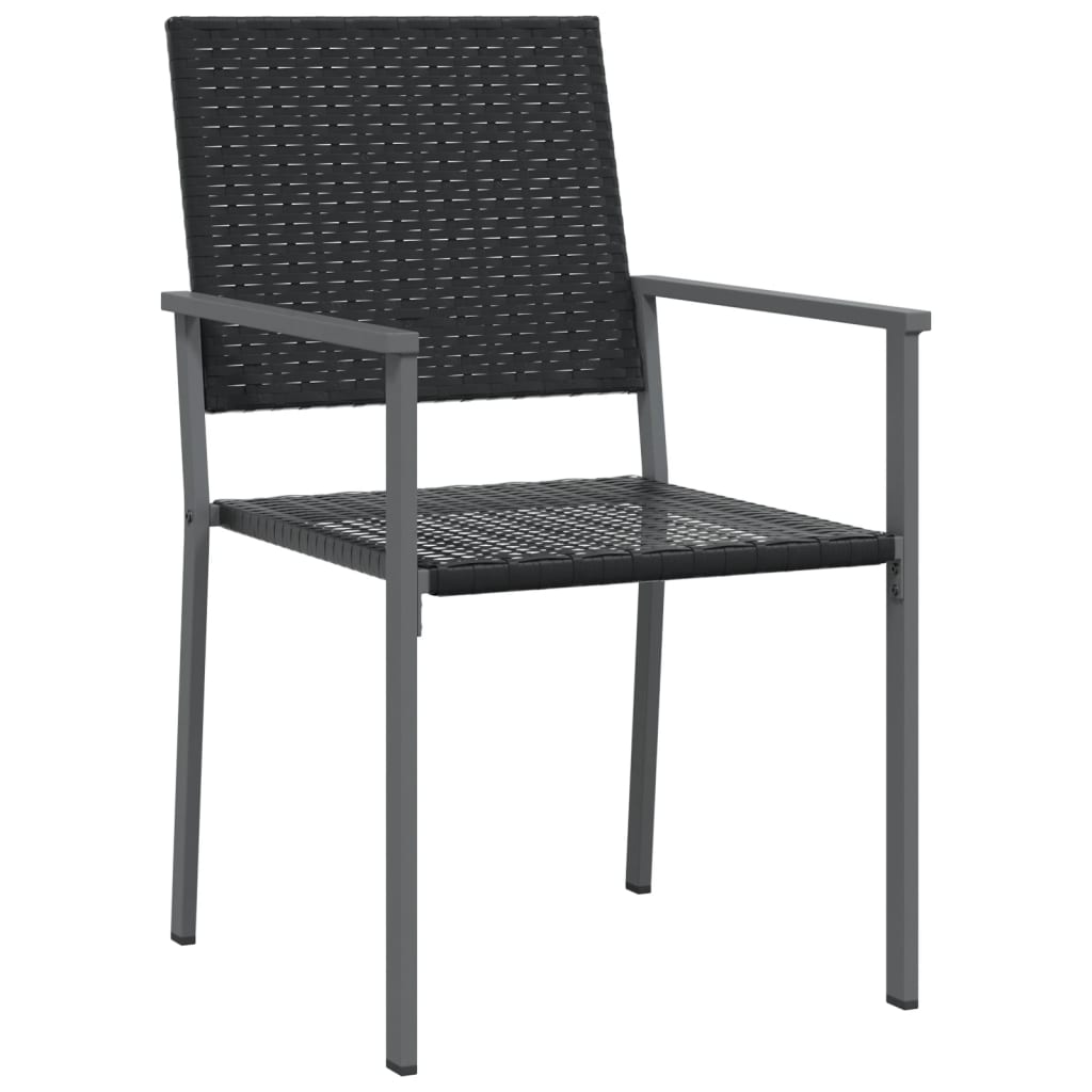 vidaXL Záhradné stoličky 4 ks čierne 54x62,5x89 cm polyratan