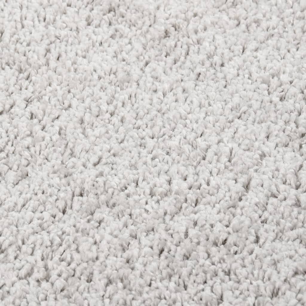 vidaXL Chlpatý koberec bledosivý 200x290 cm protišmykový