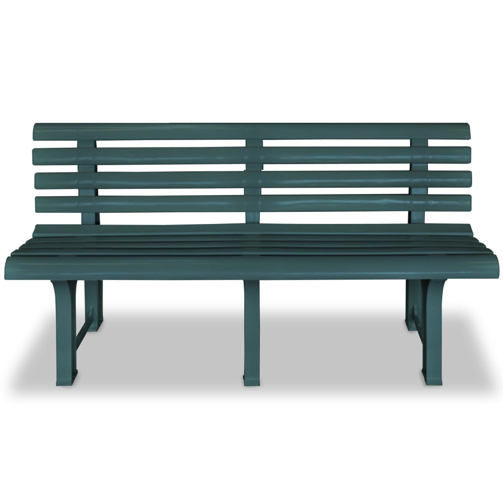 vidaXL Záhradná lavička 145,5 cm, plast, zelená