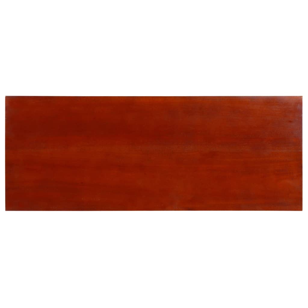 vidaXL Konzolový stolík klasický hnedý 90x30x75 cm mahagónový masív