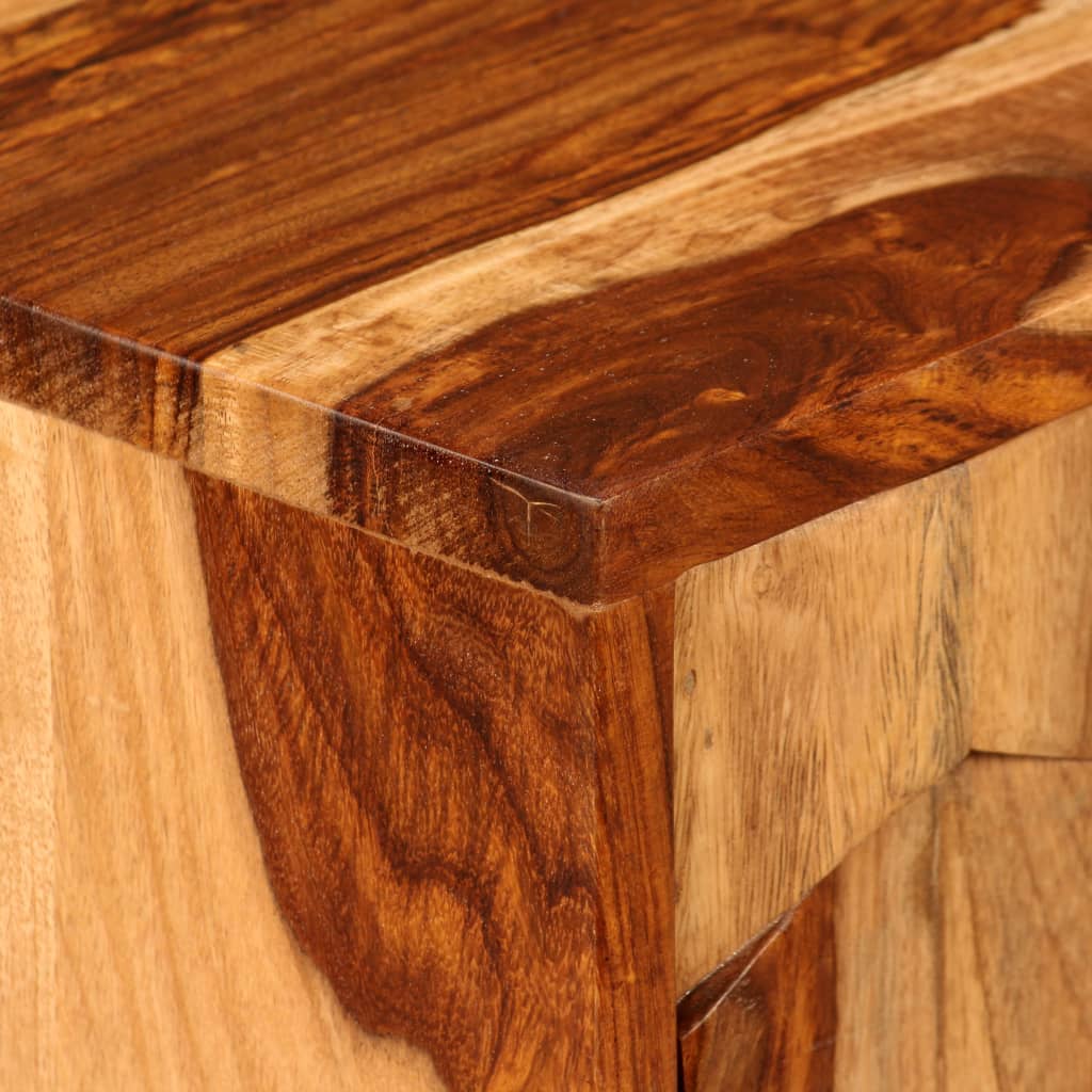 vidaXL Nočný stolík s 1 zásuvkou, masívne sheeshamové drevo