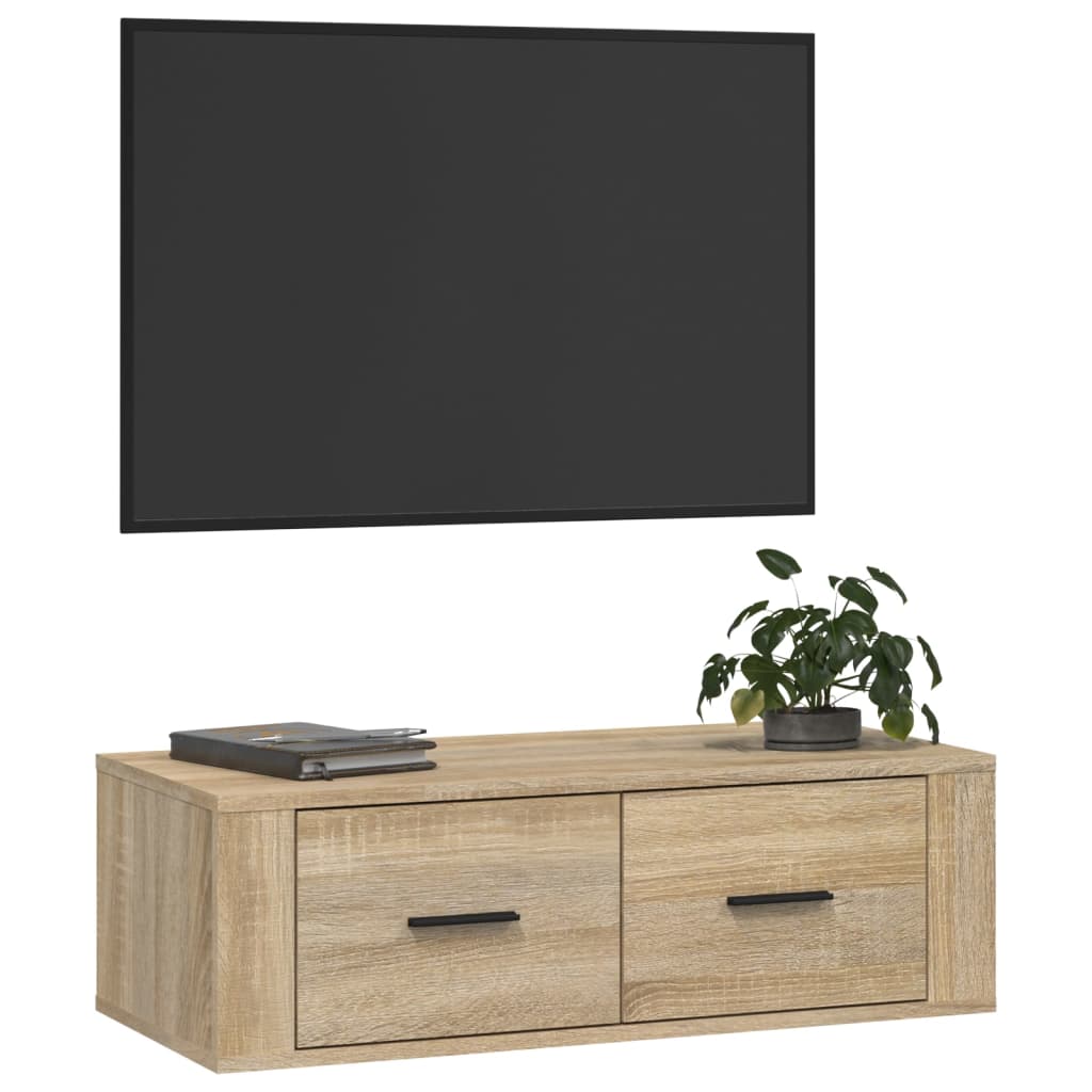 vidaXL Závesná TV skrinka dub sonoma 80x36x25 cm spracované drevo