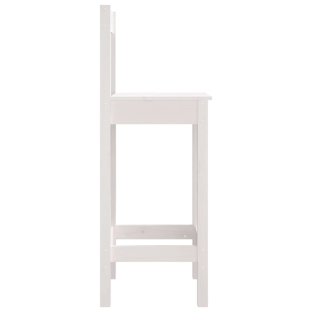 vidaXL Barové stoličky 2 ks biele 40x41,5x112 cm borovicový masív