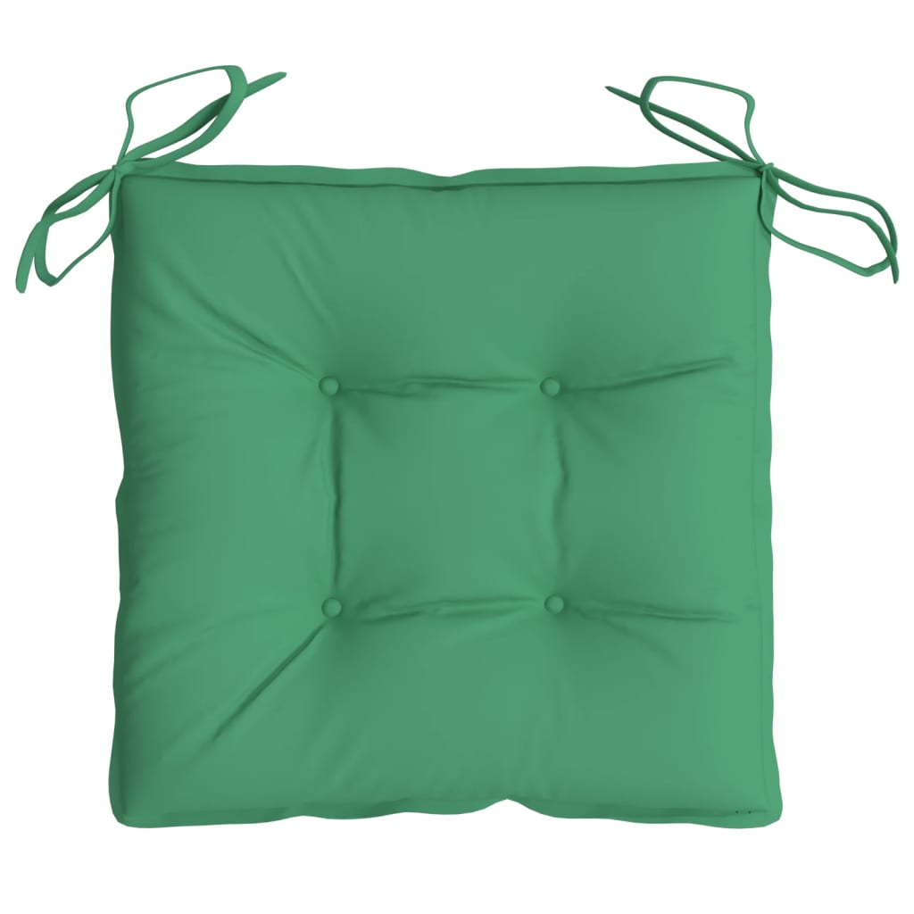vidaXL Podložky na stoličku 2 ks, zelené 40x40x7 cm, oxfordská látka