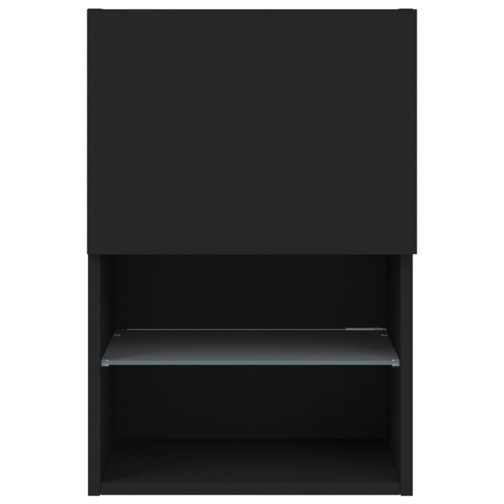 vidaXL TV skrinky s LED svetlami 2 ks čierne 40,5x30x60 cm