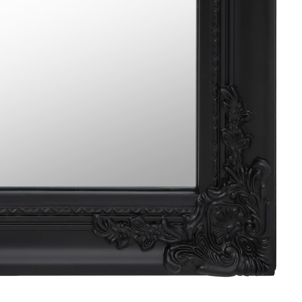 vidaXL Voľne stojace zrkadlo čierne 50x200 cm