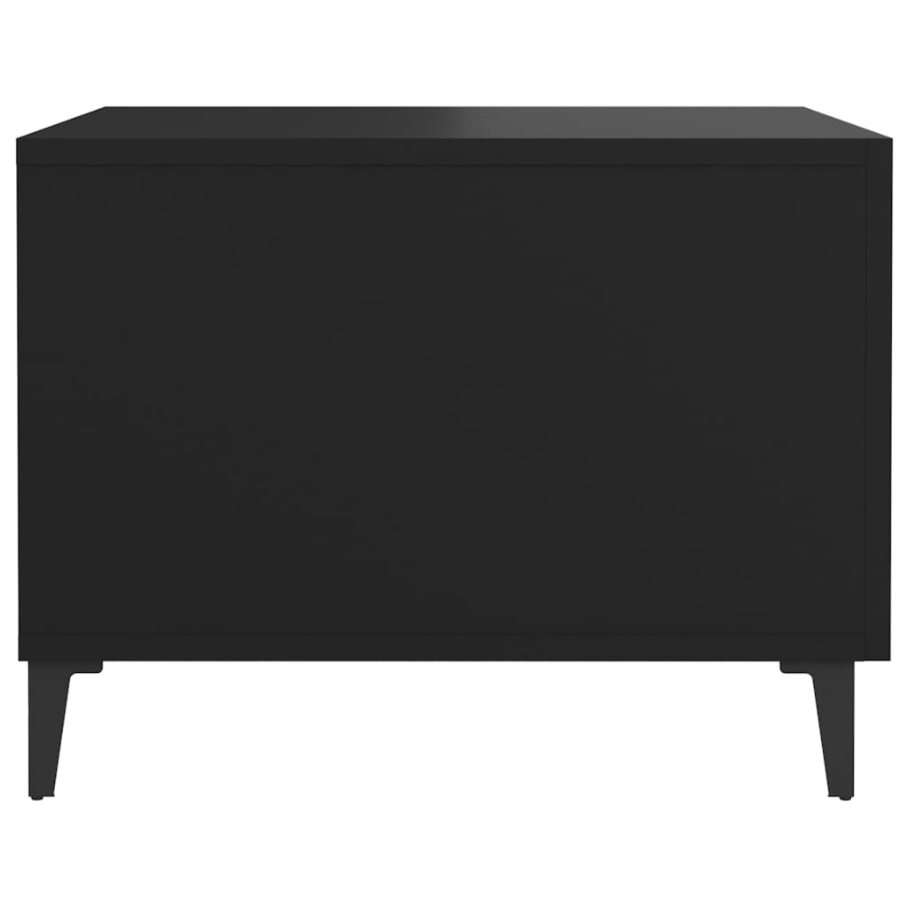 vidaXL Konferenčný stolík s kovovými nohami čierny 50x50x40 cm