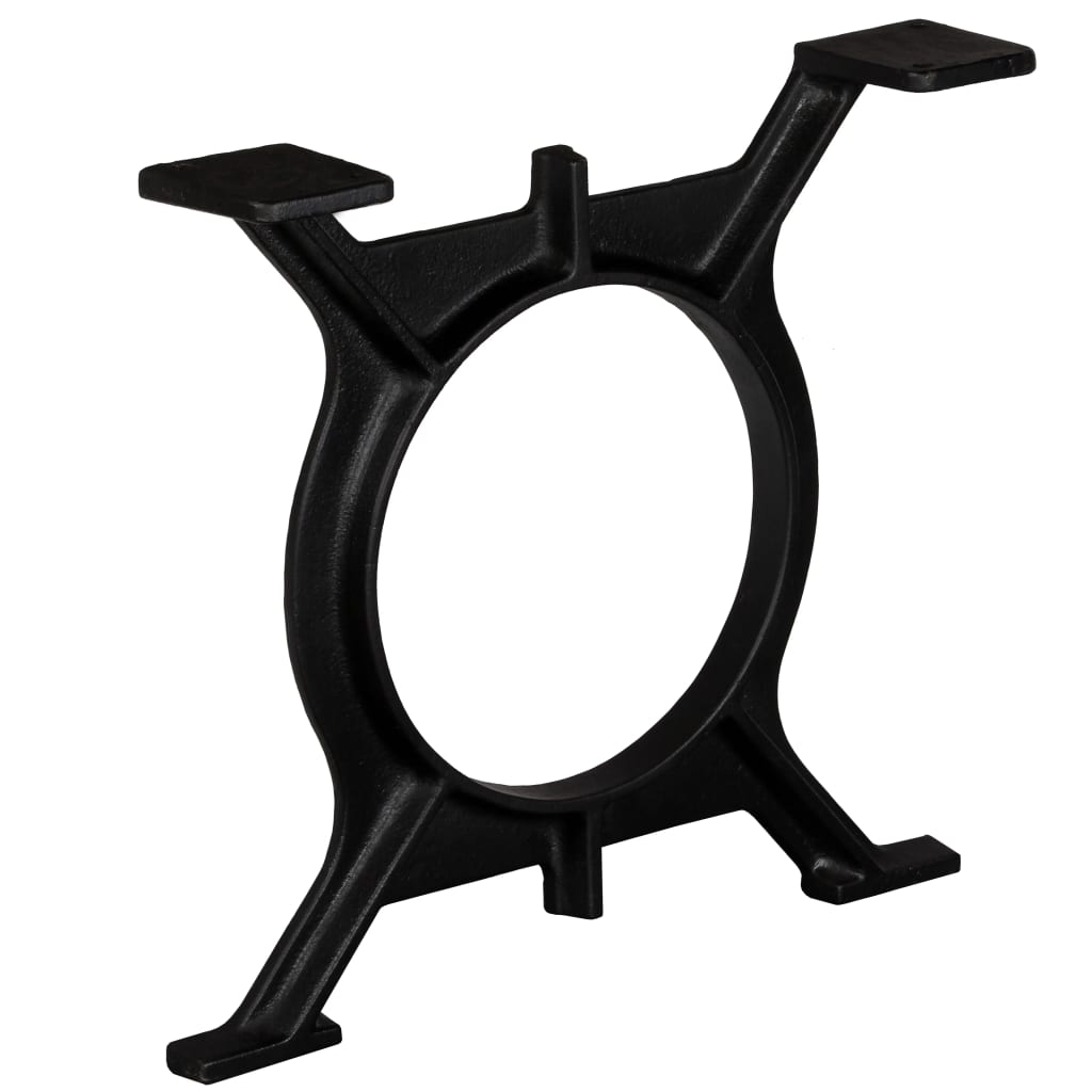 vidaXL Stolové nohy na konferenčný stolík 2 ks, rám v tvare O, liatina