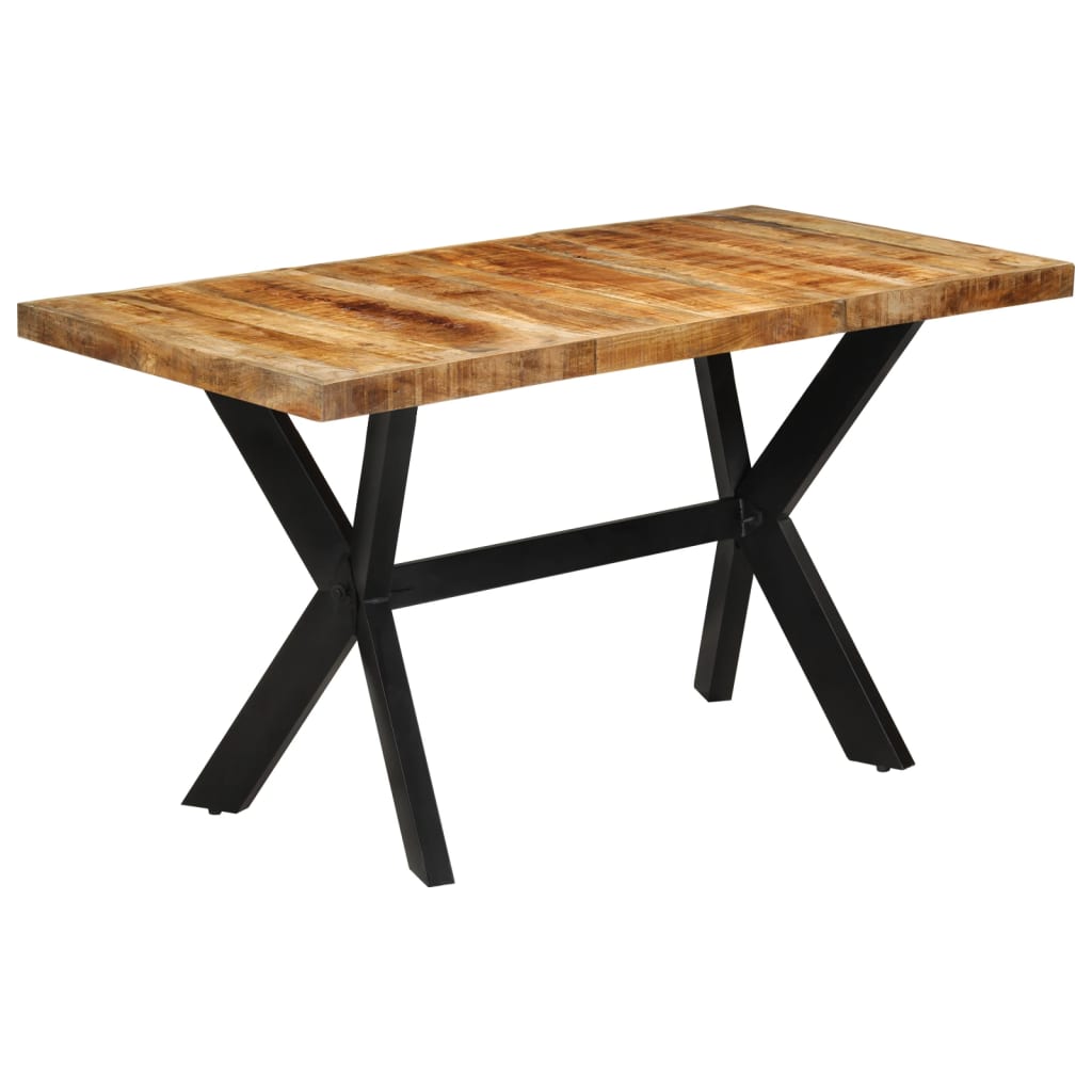 vidaXL Jedálenský stôl 140x70x75 cm masívne surové mangovníkové drevo