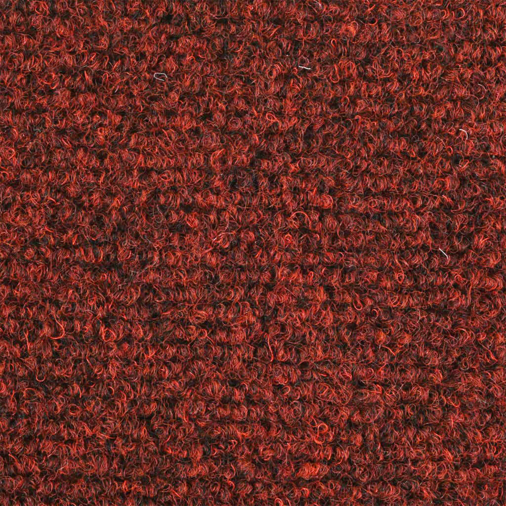 vidaXL Nášľapy na schody 5 ks červené 65x21x4 cm vpichovaná textília