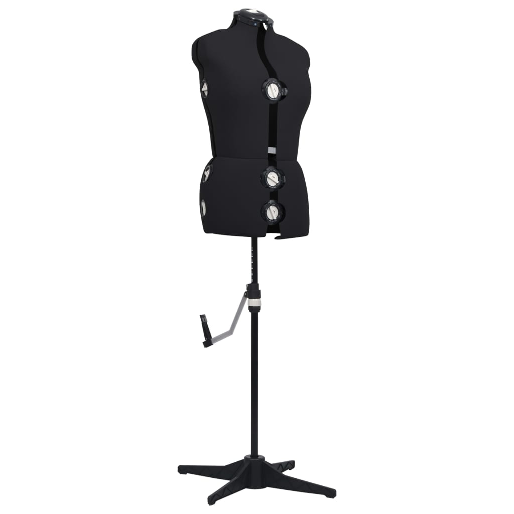 vidaXL Nastaviteľná figurína na šaty pre ženy čierna veľkosť M 40-46