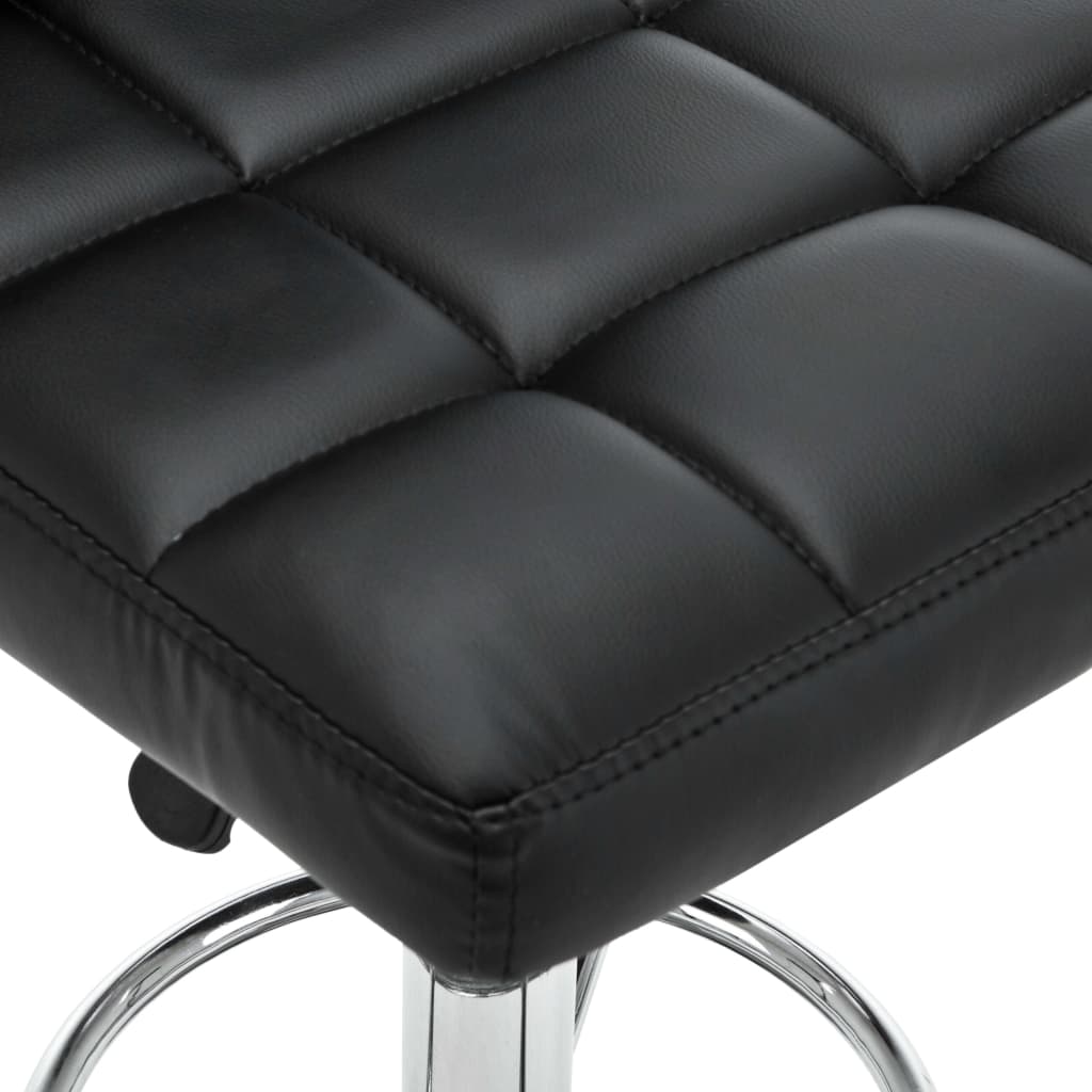 vidaXL Barové stoličky 2 ks, čierne, umelá koža