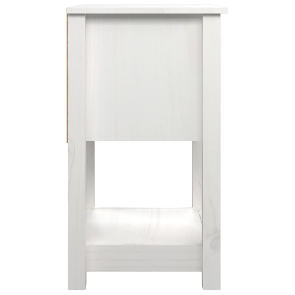vidaXL Nočný stolík biely 40x35x61,5 cm masívne borovicové drevo