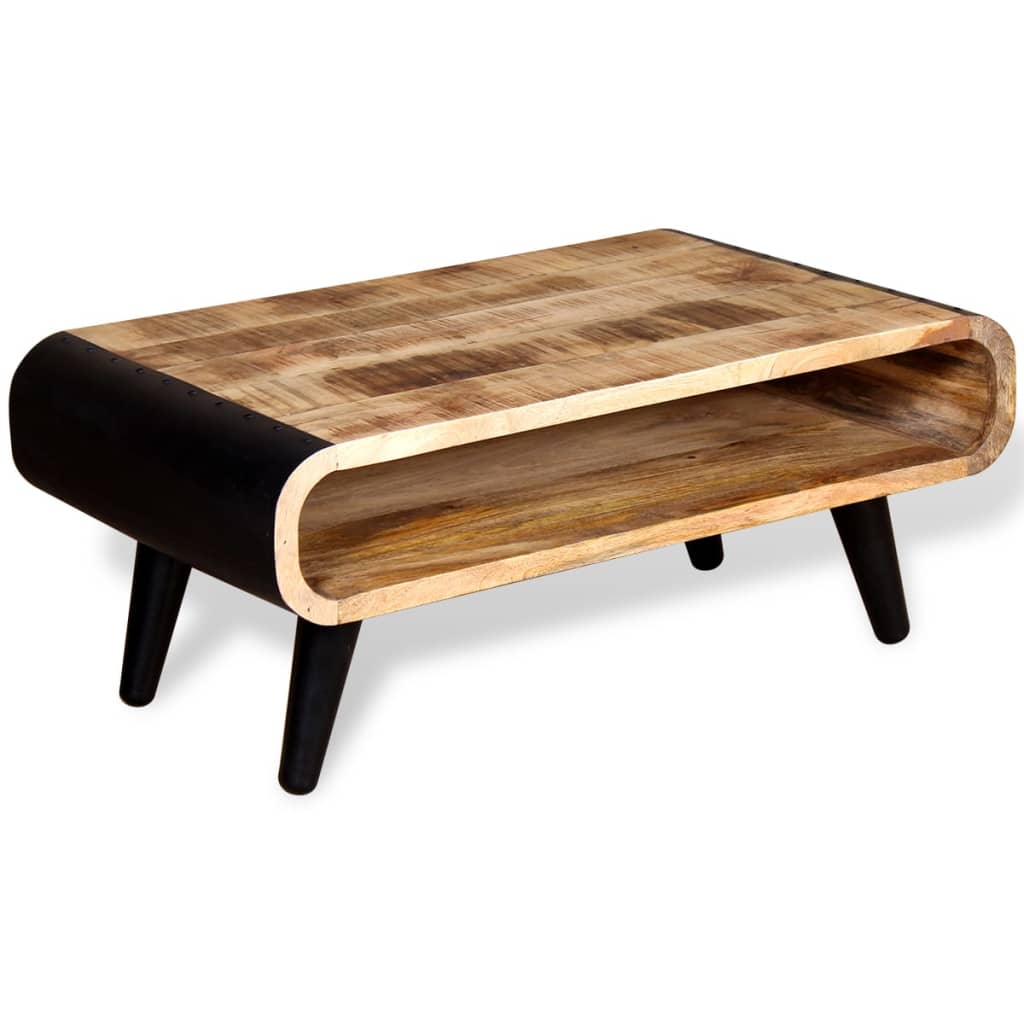 vidaXL Konferenčný stolík zo surového mangového dreva, 90x55x39 cm