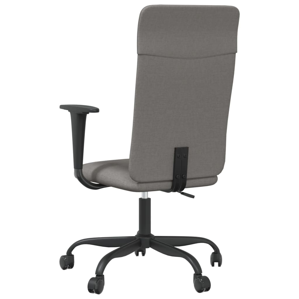 vidaXL Kancelárska stolička, nastaviteľná výška, tmavosivá, látka