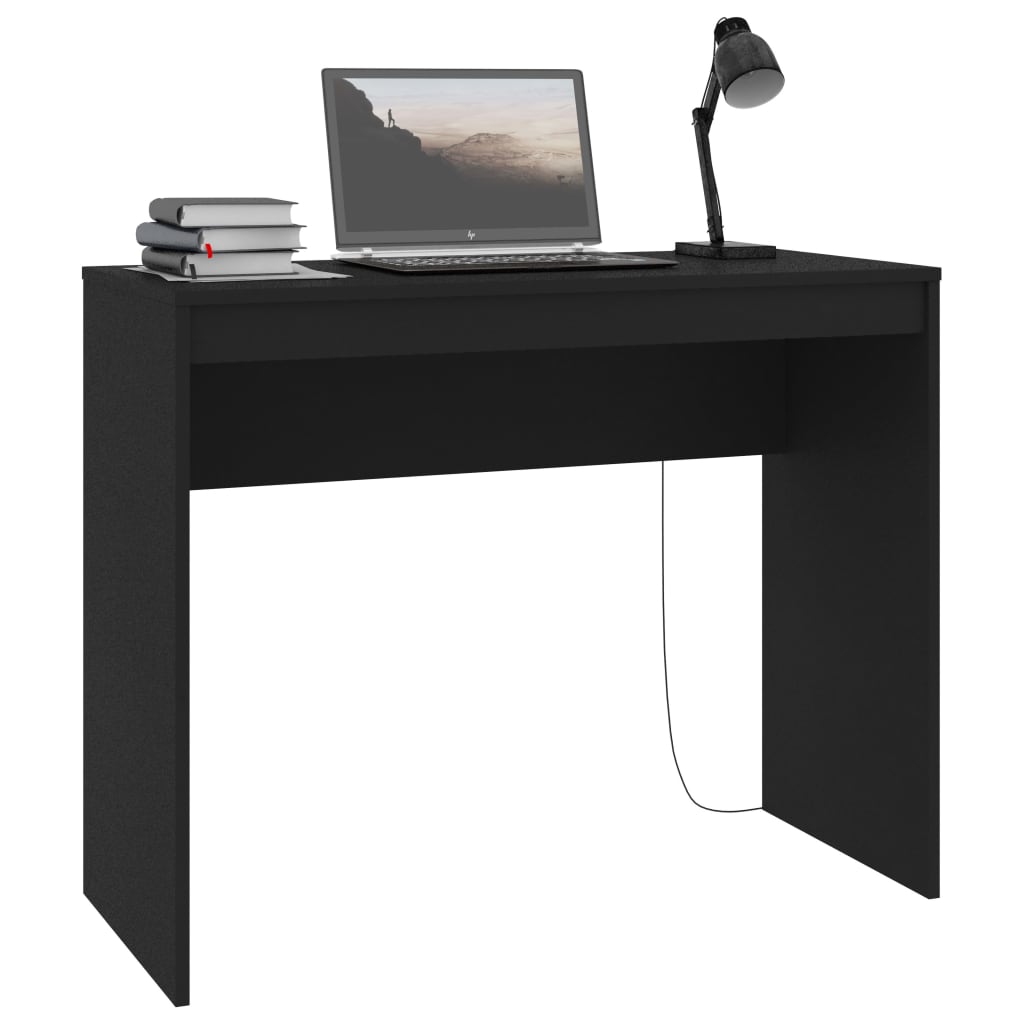 vidaXL Písací stôl, čierny 90x40x72 cm, kompozitné drevo