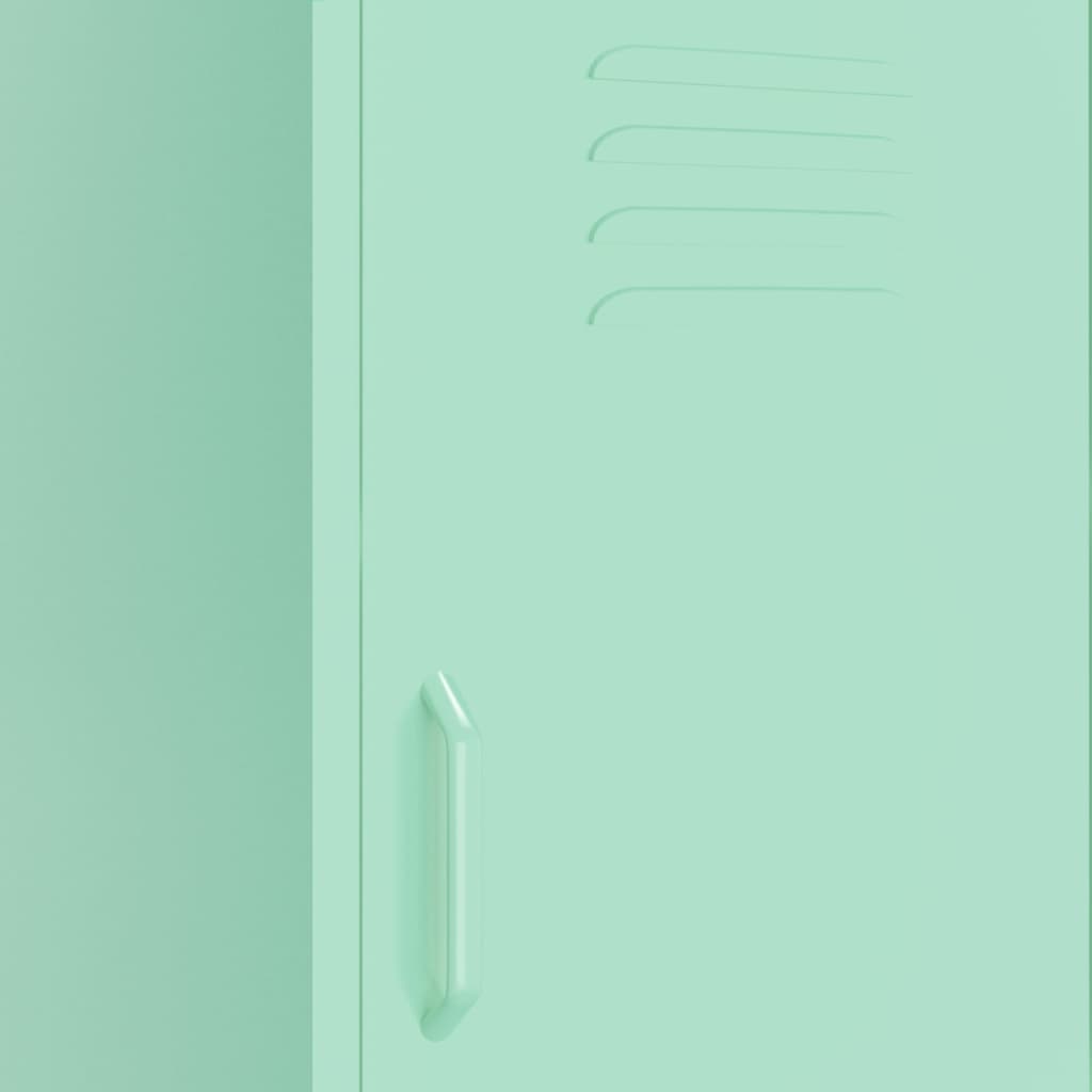 vidaXL Úložná skrinka mätovo-zelená 42,5x35x101,5 cm oceľ