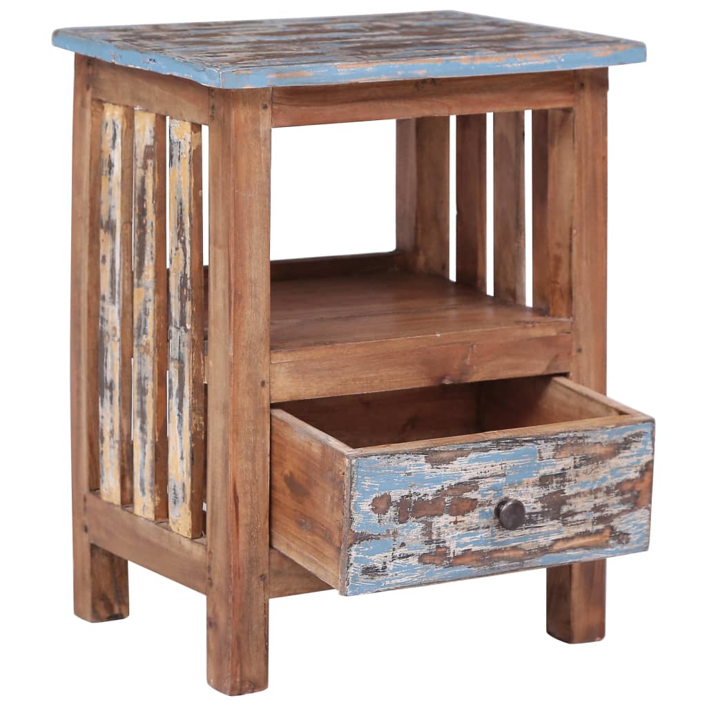 vidaXL Nočný stolík 41x30x50 cm, recyklovaný masív