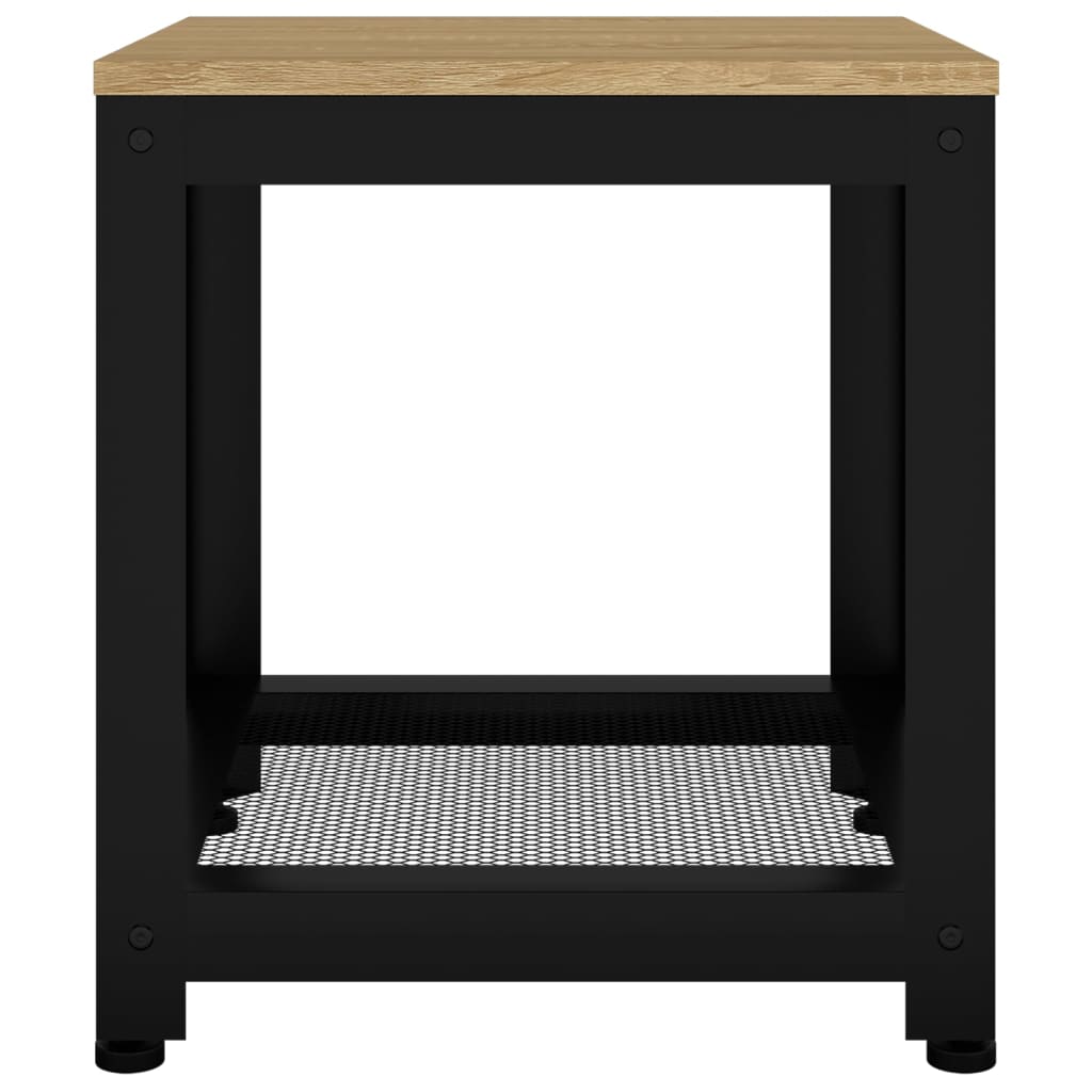 vidaXL Konferenčný stolík bledohnedý a čierny 40x40x45cm MDF a železo