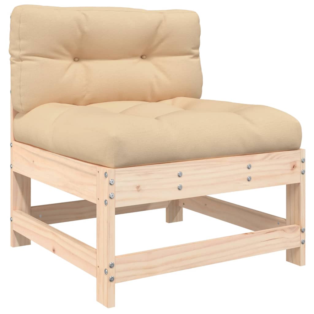 vidaXL 5-dielna záhradná sedacia súprava s podložkami, drevený masív