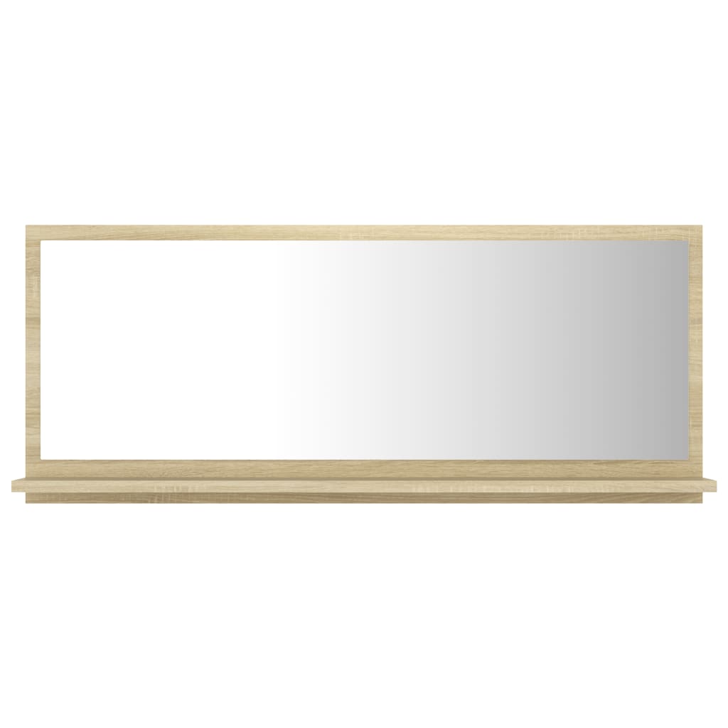 vidaXL Kúpeľňové zrkadlo, dub sonoma 90x10,5x37 cm, kompozitné drevo