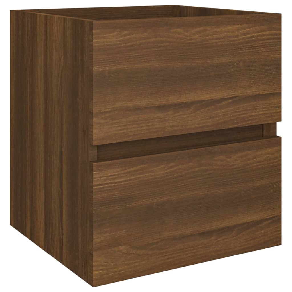 vidaXL Umývadlová skrinka hnedý dub 41x38,5x45 cm spracované drevo