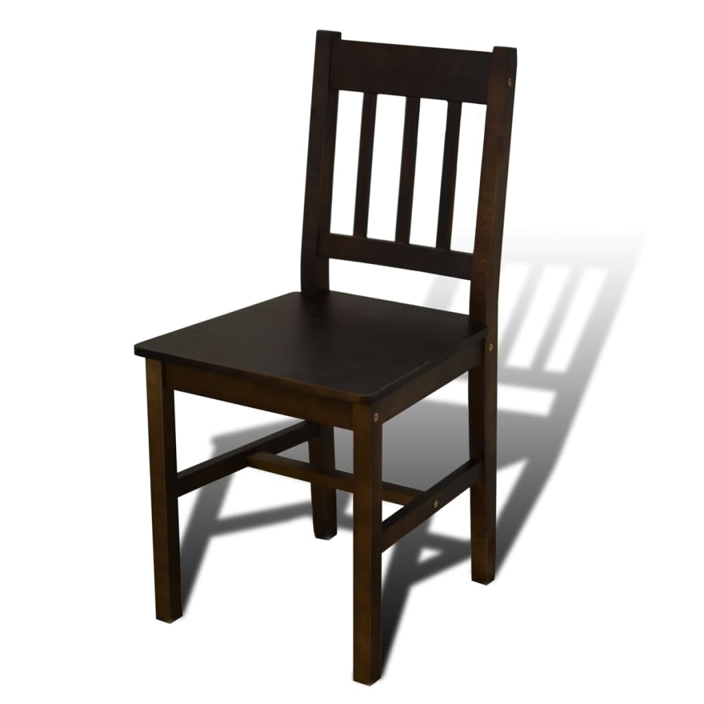 Drevený jedálenský stôl so 4 stoličkami, hnedý