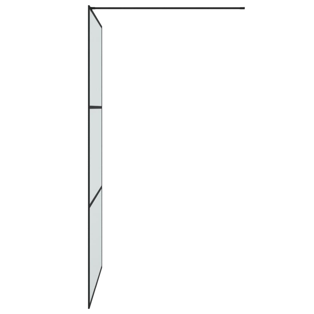 vidaXL Sprchová zástena čierna 115x195 cm matné ESG sklo