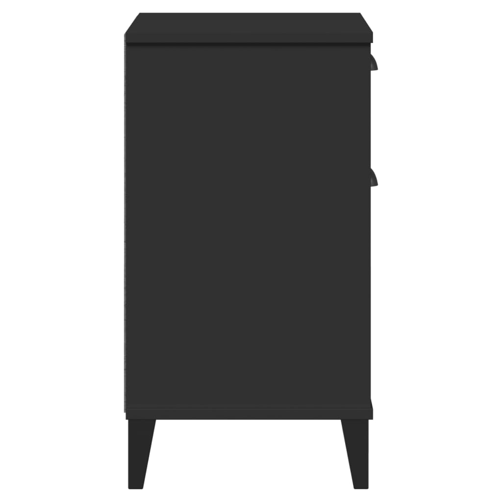 vidaXL Nočný stolík VIKEN, čierny, kompozitné drevo