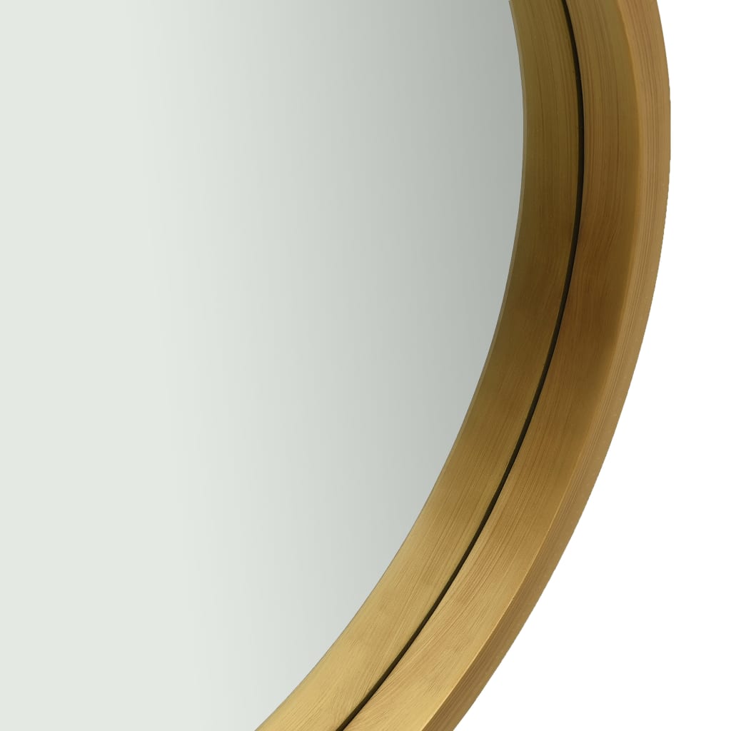 vidaXL Nástenné zrkadlo s popruhom zlaté 50 cm